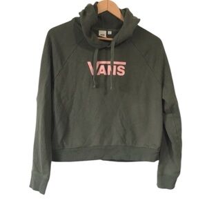 Vans Flying V Green Crop Hoodie size Small